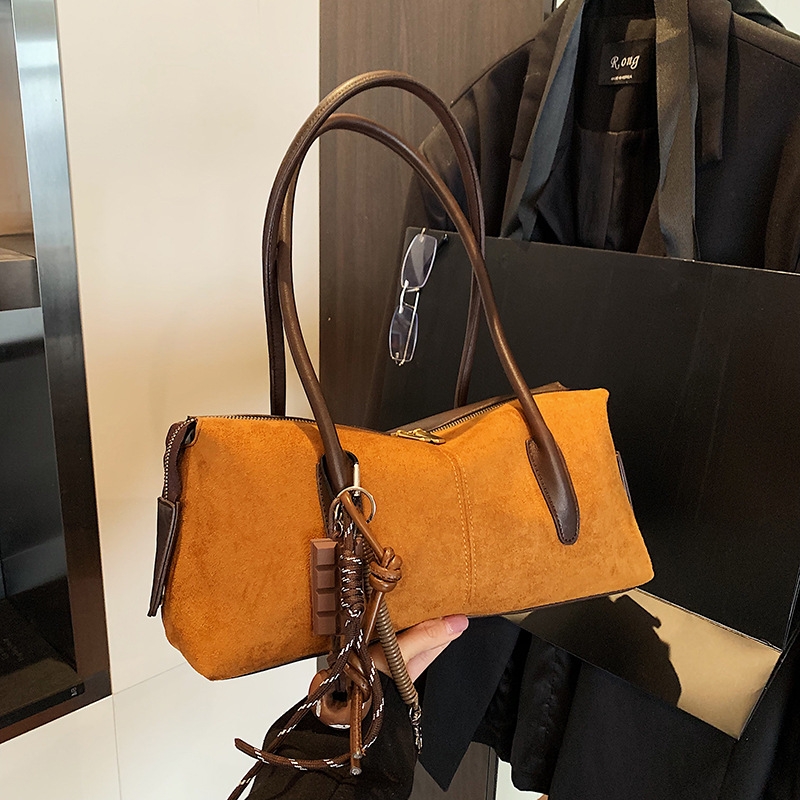 Women's Boston Handbag 2025 New Trendy Autumn/Winter Casual Large Capacity Retro Versatile Crossbody Bag - Thumbnail 7