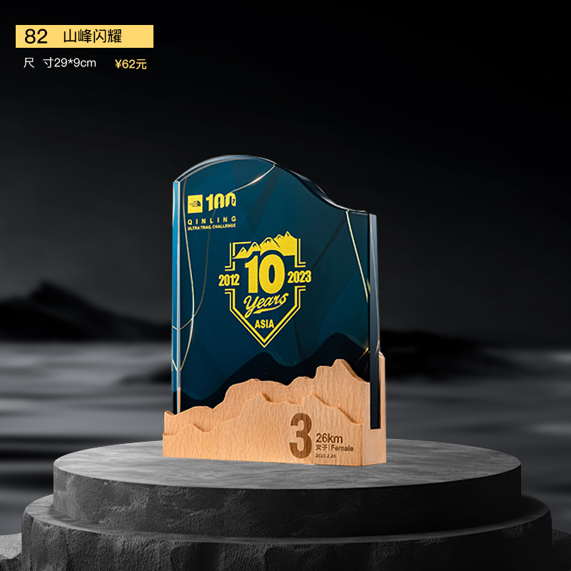 Nuevo trofeo de cristal Medalla de impresión en color de resina Reunión anual Premios de empleados destacados Competencia de baile deportivo Trofeo de metal