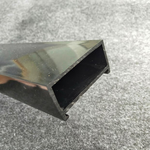 ABS black square battery box plastic profile glossy ABS square tube extruded plastic profile