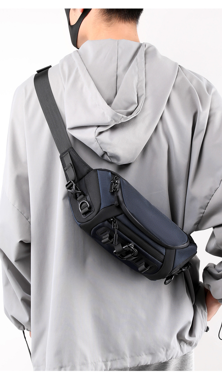 Wepower's new ballistic nylon crossbody bag, outdoor functional windbreaker bag, simple men's waist bag and small crossbody bag undefined