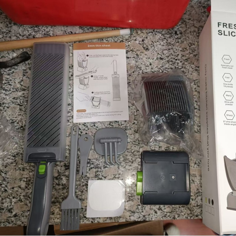 跨境鲜肉切肉器不锈钢切肉片器快速肉片神器多功能家用切肉丝厨房|undefined