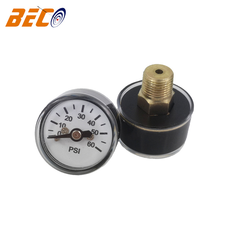 厂家直销微型压力表25mm压力表充气泵可用压力表60psi迷你型小表