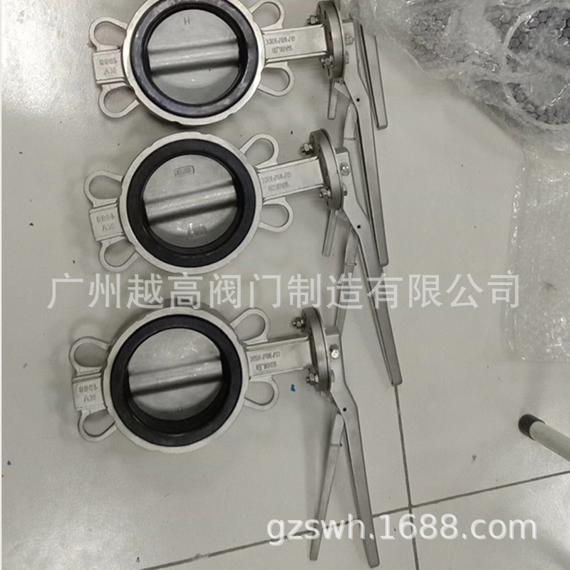 D71X-10P 不锈钢蝶阀 对夹式软密封蝶阀 手动中线蝶阀 CF8M