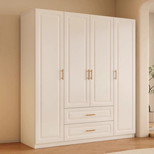 全实木衣柜卧室家用小户型奶油风儿童收纳柜子简易定 制欧式大衣