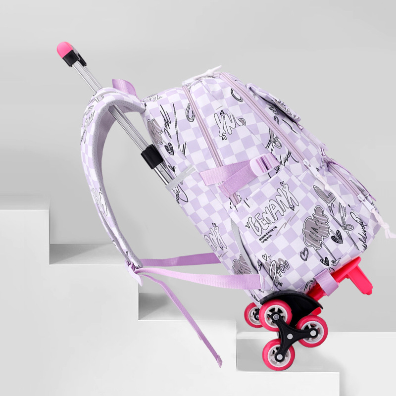 Pescado natural nuevo grado 2 a 6 escalera escalada carro mochila chica Junior High School gran capacidad desmontable entrega de una sola pieza