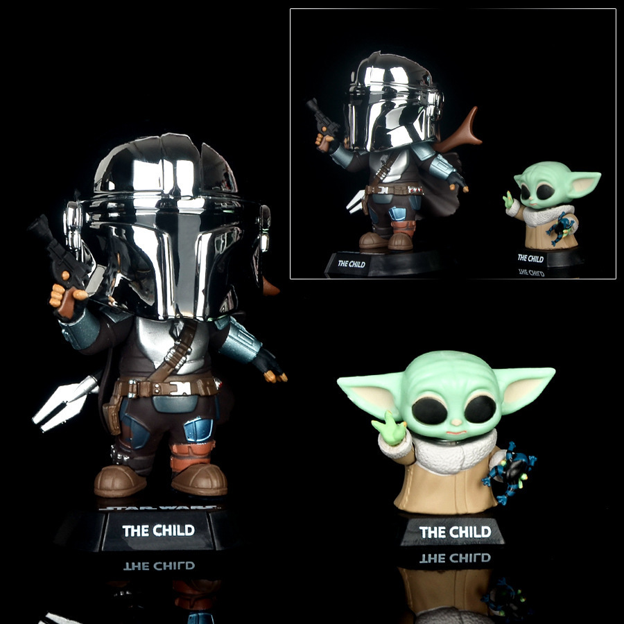 HT Star Wars Mandalorian Baby Yoda Cosbaby Sacudiendo la cabeza Muñeca Adornos