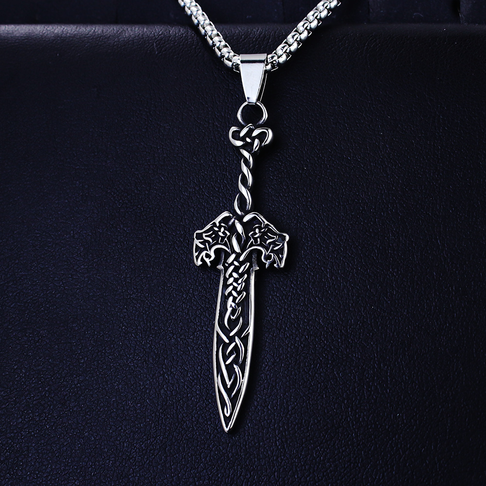 Anchor Skull Necklace Stainless Steel Pendant For Men And Women_voghion.com