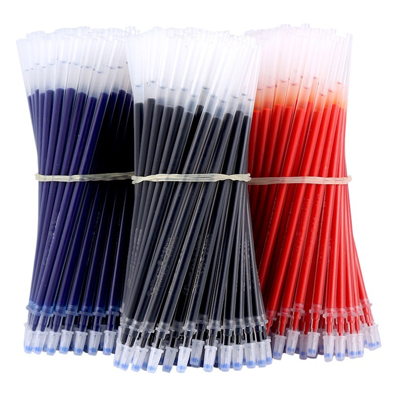Factory Direct sale 0.5mm neutral refill wholesale black red blue water pen carbon refill 0.38 student stationery
