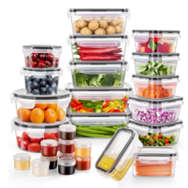 Transfronterizo en stock PP crisper sellado tarro refrigerador Cocina Comida tarro granos almacenamiento tarro snack almacenamiento