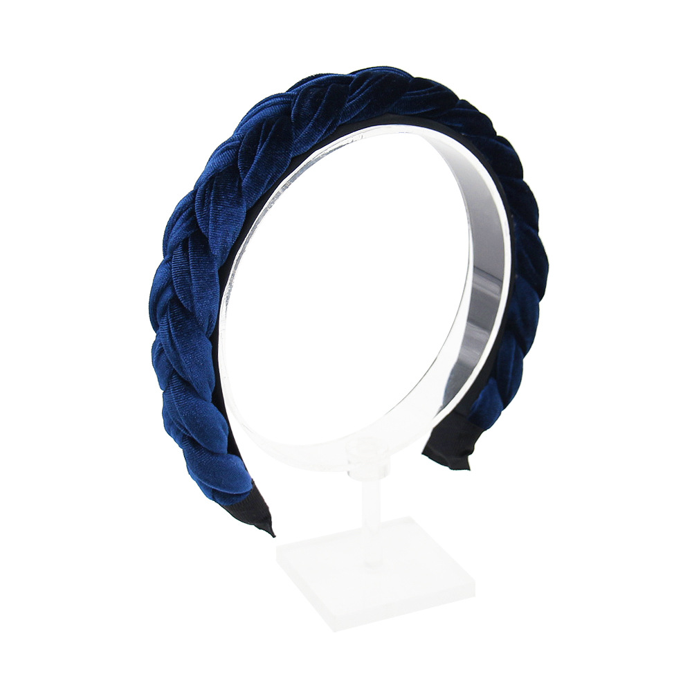 Retro black woven cute high headband for face washing