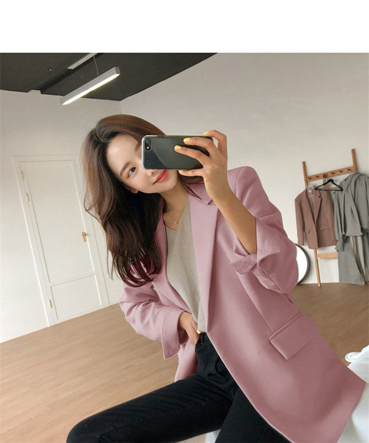 Abbigliamento donna Giacca nera da abito Cintura da donna 2024 Nuovo design primavera e autunno Nicchia Stiratura gratuita Temperamento Piccolo abito Manica lunga_voghion.com