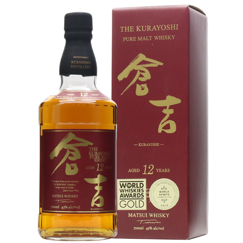 日本原装进口 限量版威士忌仓吉纯麦威士忌 仓吉12年 43度700ML