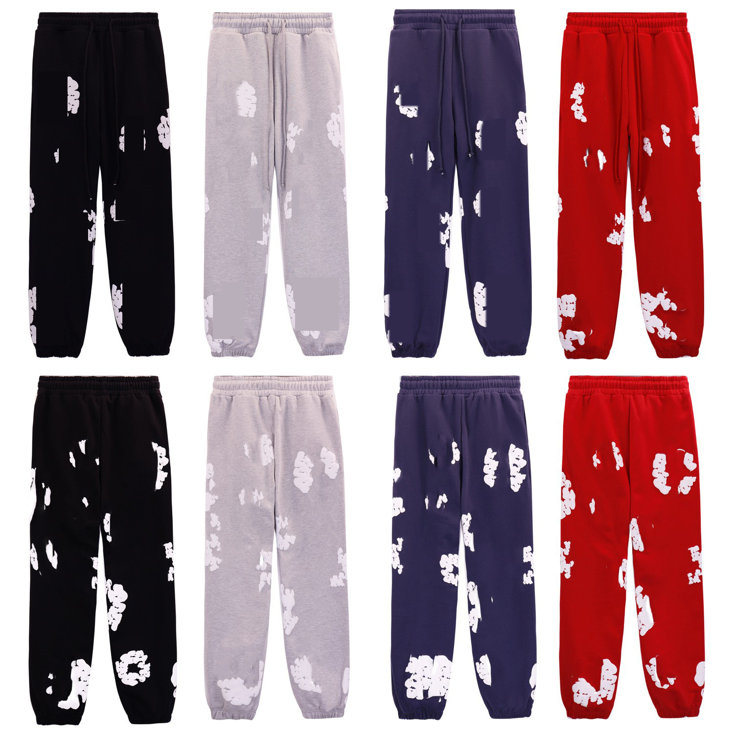 가을과 겨울 새 커플 세트 스웨터 바지 기모 남자 느슨한 캐주얼 스웨터 메인 라인 아메리칸 후디