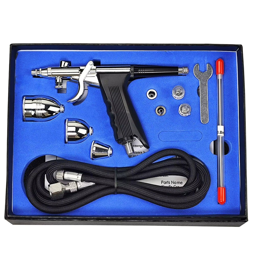 Набор аэрографов типа 116B с тремя калибрами, модель для ремонта мебели, распылительная краска 0,3 0,5 0,8 мм