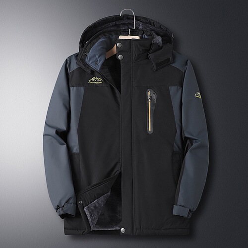 Men's Down-filled Winter Warm Coat, Insulated Heavy-duty Windproof and Cold-resistant Fleece Jacket for Dad