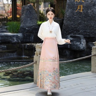 Original New Style Mamian Skirt for Women, Suitable for Adults, Hanfu for Work and Daily Wear, Chinese Style Petite Modified Ming Dynasty Summer Outfit