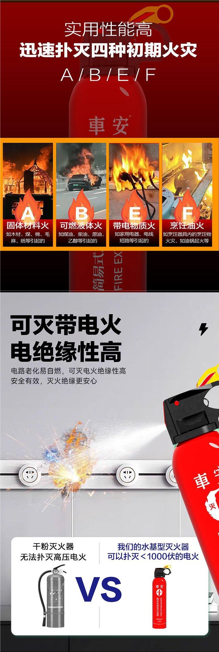 Car Inspection Tripod Warning Sign, Vehicle-Mounted Water-Based Fire Extinguisher, Private Car Annual Inspection, New Traffic Regulations Set