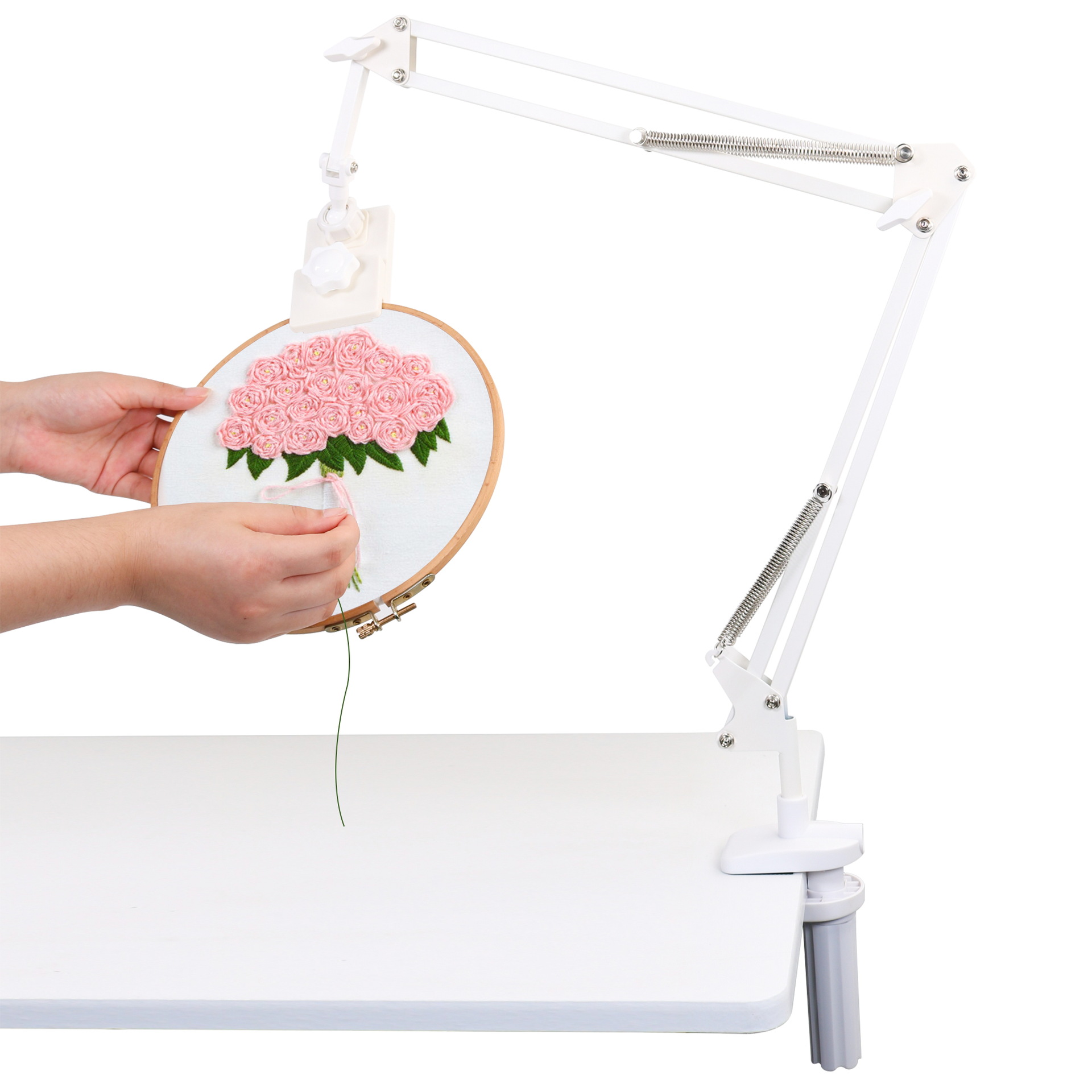 2023 nuevo: soporte de computadora soporte de teléfono móvil puede girar 360 ° fijación de bordado marco de bordado DIY image 4