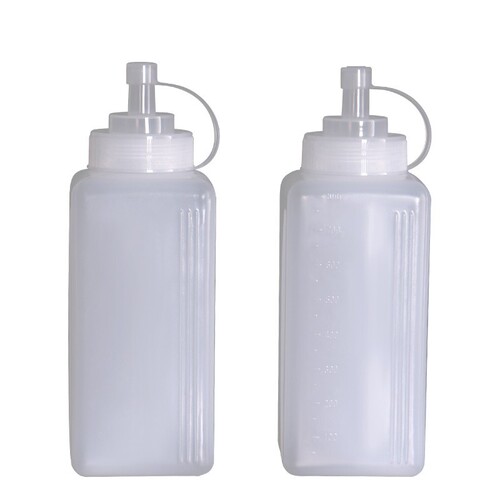 Large diameter squeeze sauce bottle square plastic tomato salad sauce bottle squeeze bottle 800ml fruit sauce seasoning bottle
