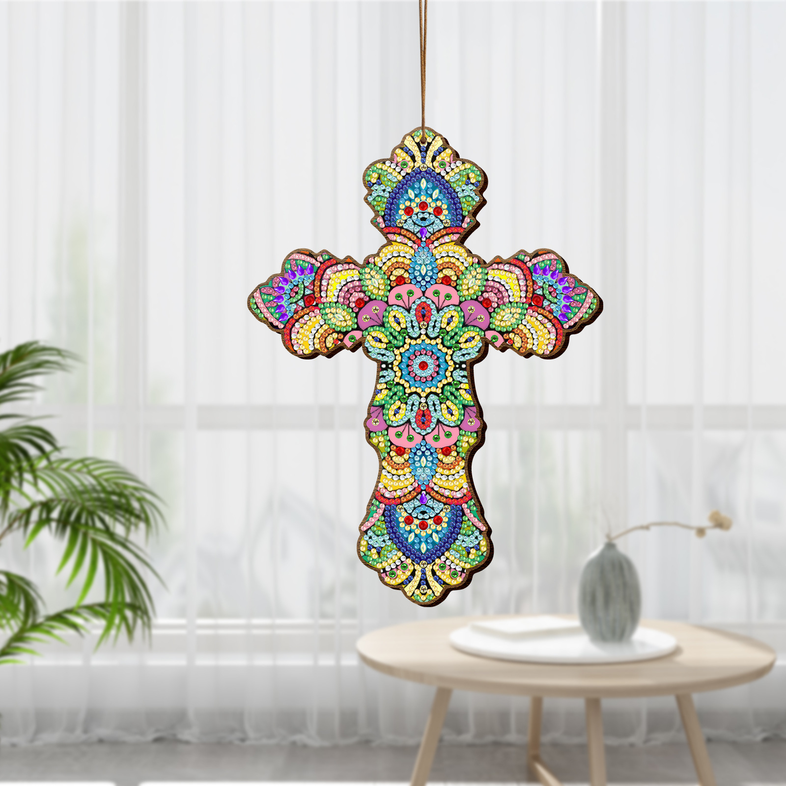 Ethnic Style Pastoral Cross Poplar Density Plate Artificial Decorations display picture 2