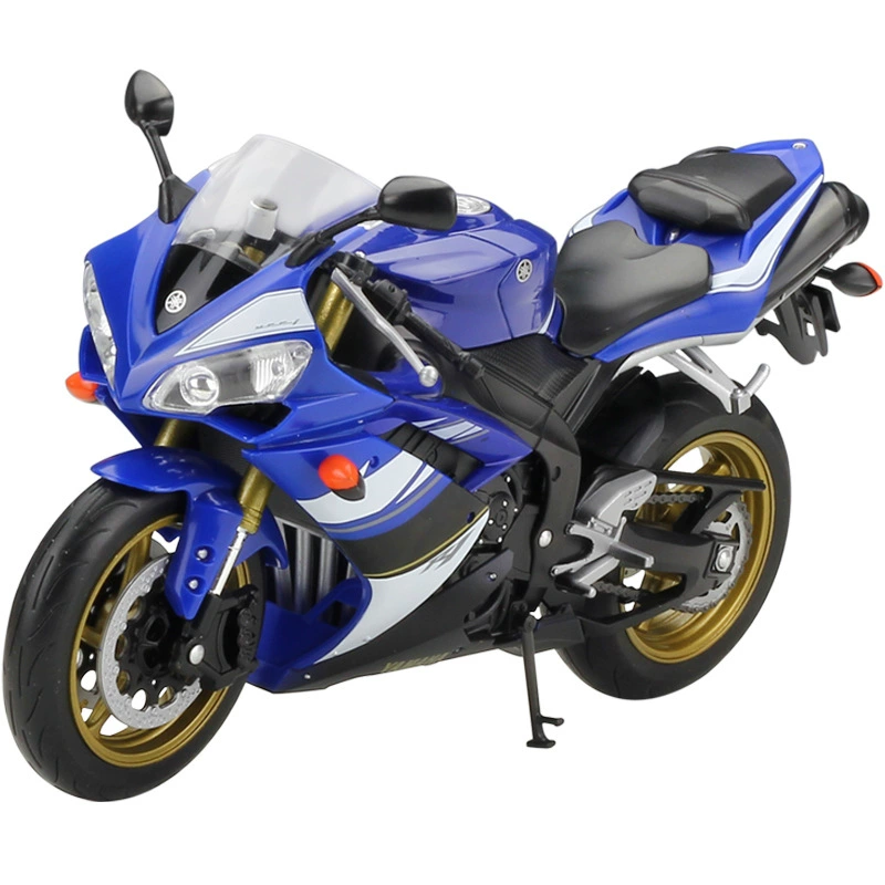 WELLY Yamaha металлический мотоцикл, реалистичная минифигура, масштаб 1:10