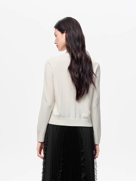 Knitted autumn elegant woolen cardigan