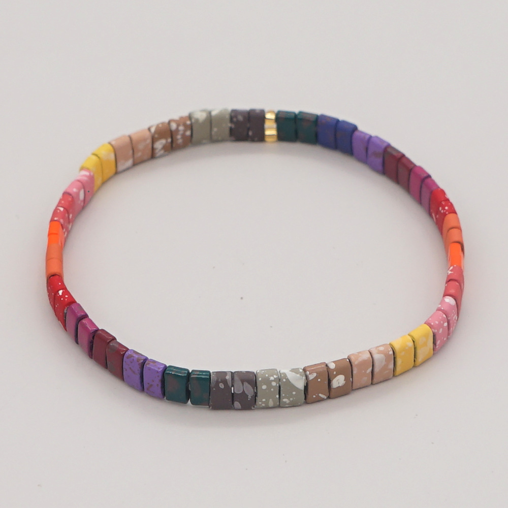 Nihaojewelry Wholesale Jewelry Bohemian Multi-layered Woven Colorful Paint Beaded Bracelet display picture 55