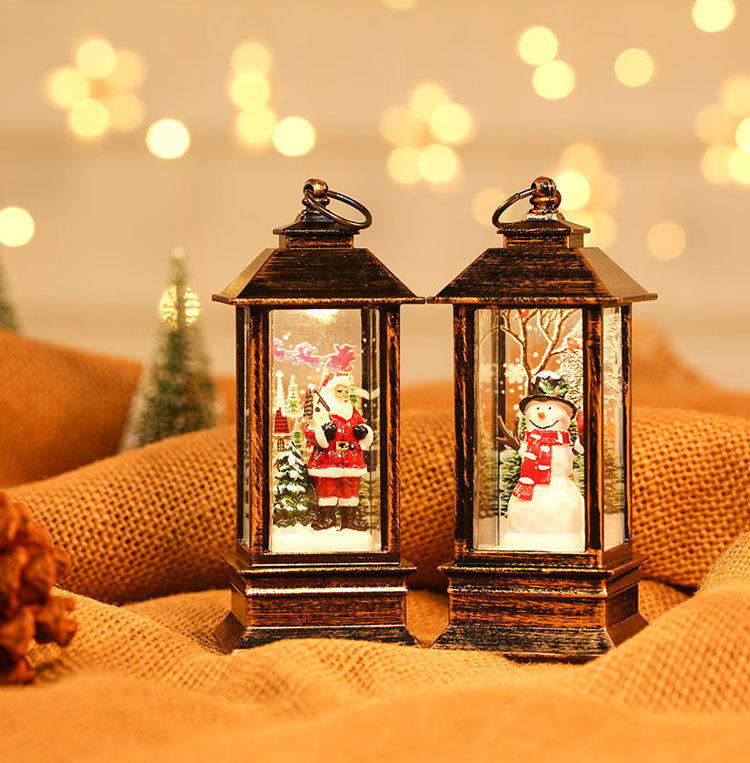 Snowman Interior Resin Brushed Gold Small Oil Lamp Christmas Decoration Wholesale Nihaojewelry display picture 8