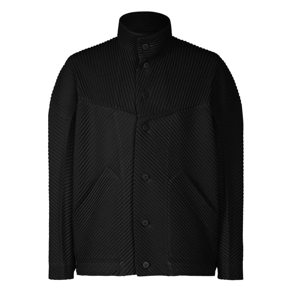 Primavera 2024 chaqueta suelta casual nicho diseñador neutral chaqueta plisada de los hombres