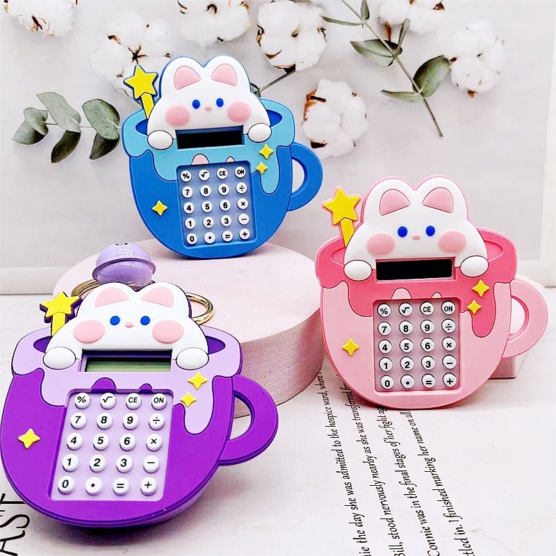 漫画ウサギ電卓ペンダントキーホルダーアクセサリーポータブルパズルビーズ迷路ゲーム機卸売|undefined