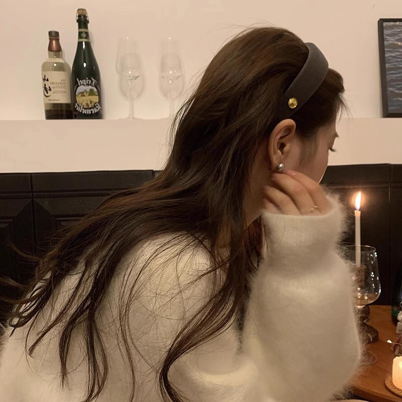 赤い本の同じ金のボタンの韓国版のシルクの布芸のスポンジのカチューシャの甘美な百合のカチューシャのファッションの髪飾り|undefined
