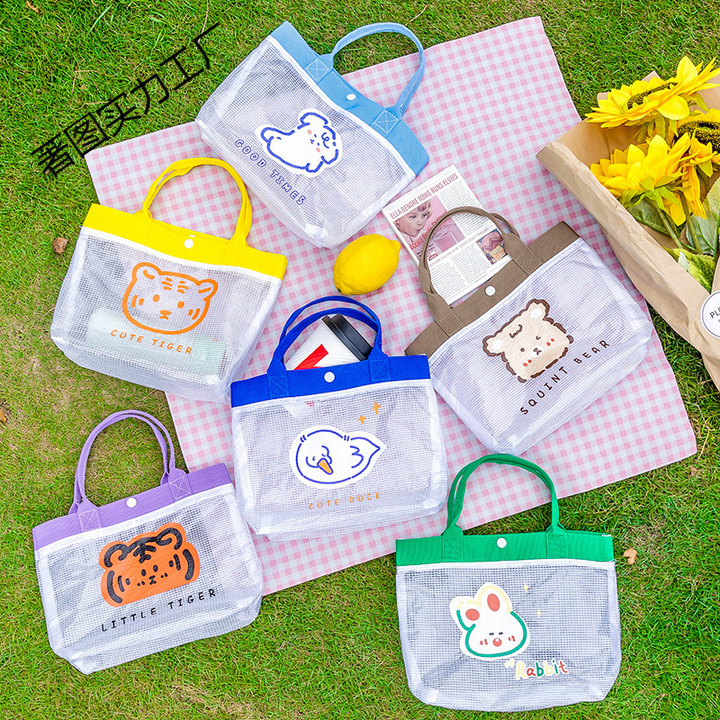 夏防水ハンドバッグインスタイルかわいいメッシュバッグ防水バッグ便利な旅行ビーチバッグ屋外収納袋|undefined