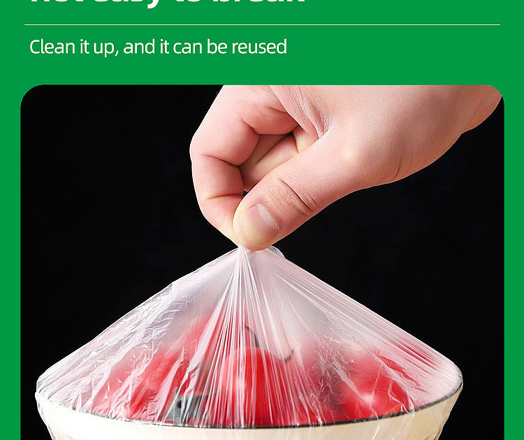 Disposable plastic stretch film home-use food grade plastic stretch film thickened PE fresh-keeping cover sealing bowl cover wholesale