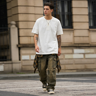 OKONKWO �ذ����245���f�r����ɫ��������IT�� henry shirt TEE