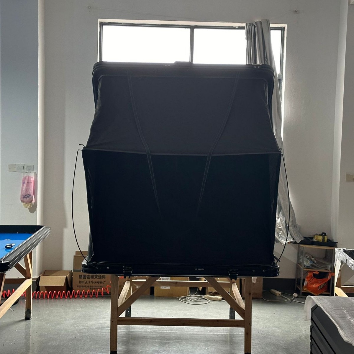 Aleación de aluminio triángulo duro A forma rápida camping al aire libre tienda de techo