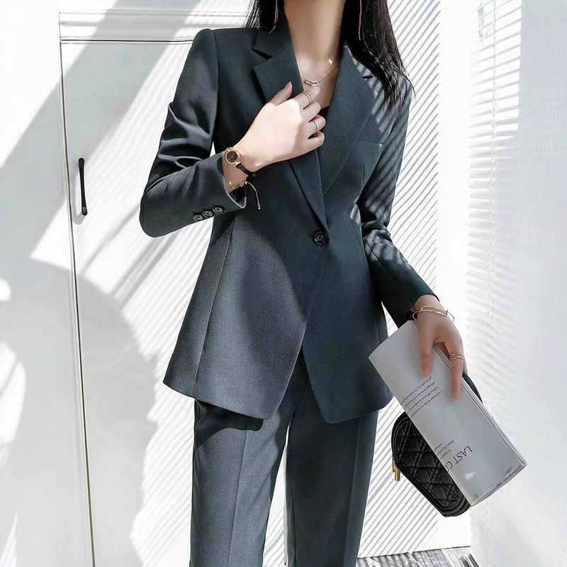 【高级手感】女春秋西装套装公务员正装职业小西装工作服职场穿搭|undefined