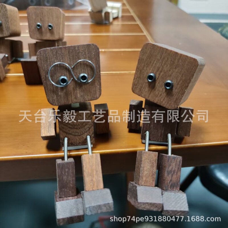 【头手可动】抖腿木头人车载桌面小摆件好物治愈创意可爱装饰礼品|undefined