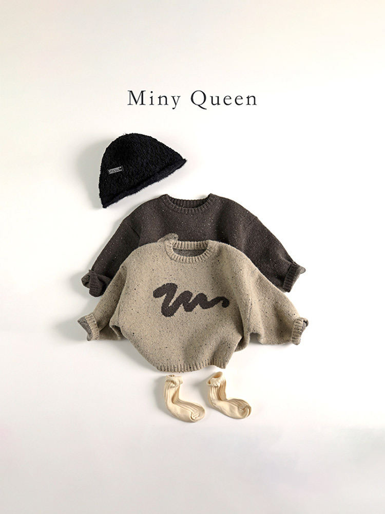 Velvet alpaca, children's sweater for boys and girls, knitted jacket, Korean style, oversize 2