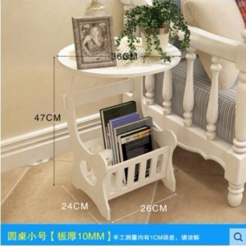 欧式阳台方桌茶几卧室床头柜小桌子小圆桌圆形咖啡桌客厅沙发边几|undefined
