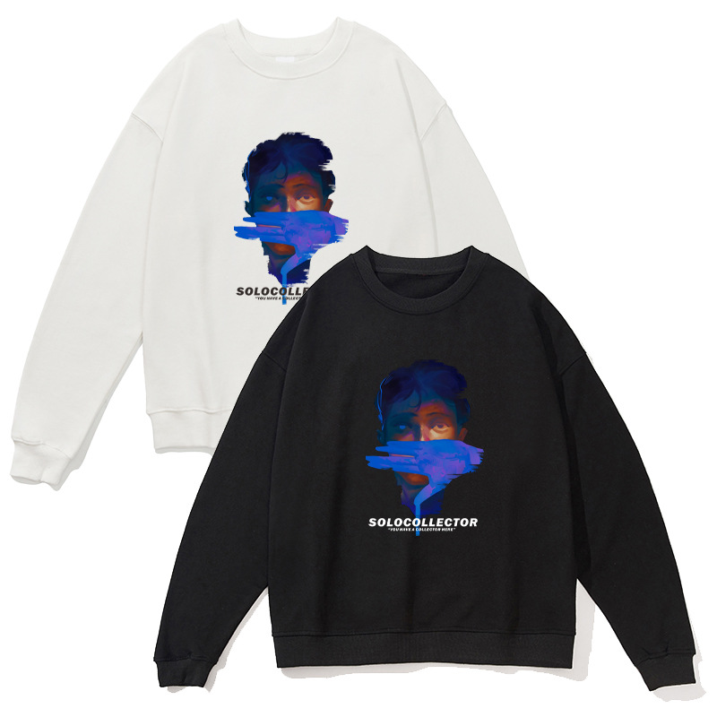 Men's spring new trends Brand sweater trends Couple model loose crew neck T-shirt Casual top men's wear_voghion.com