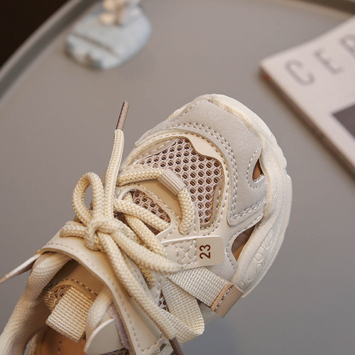  Summer New Children's Sports Shoes Casual Boys Sandals Single Mesh Running Shoes One-Step Daddy Shoes