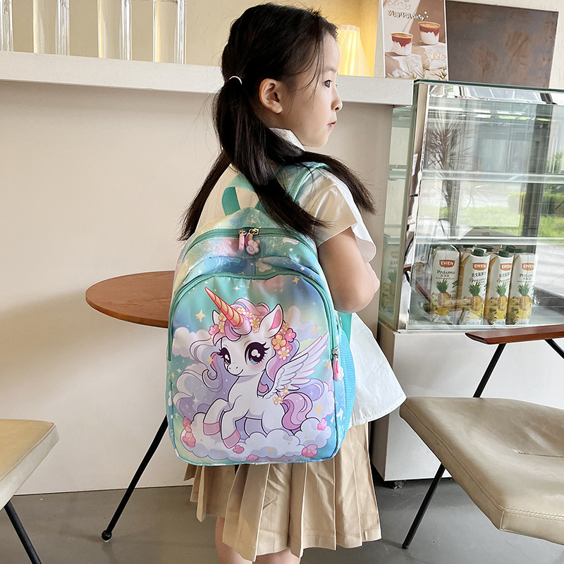 Nueva mochila de jardín de infantes niña caricatura lindo unicornio mochila de estudiantes portátil de gran capacidad mochila infantil