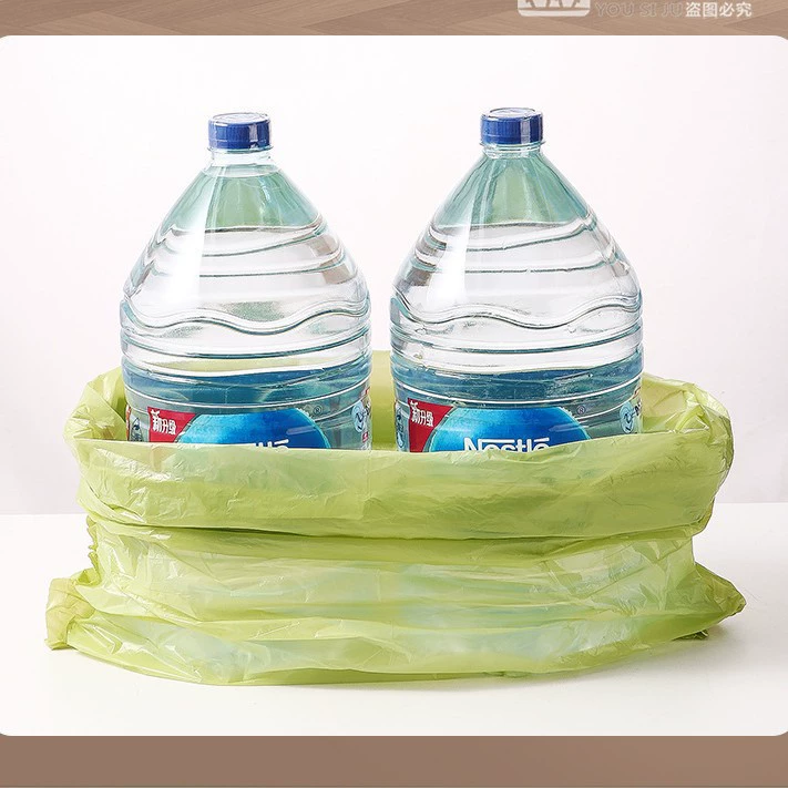 Automatic big plastic handheld garbage bag for students, drawstring, increased thickness