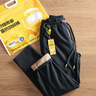 High-End Chip Heat Storage Outdoor Windproof and Waterproof Outdoor Sweatpants for Men to Heattech in Autumn and Winter and Thickeneded down Pants