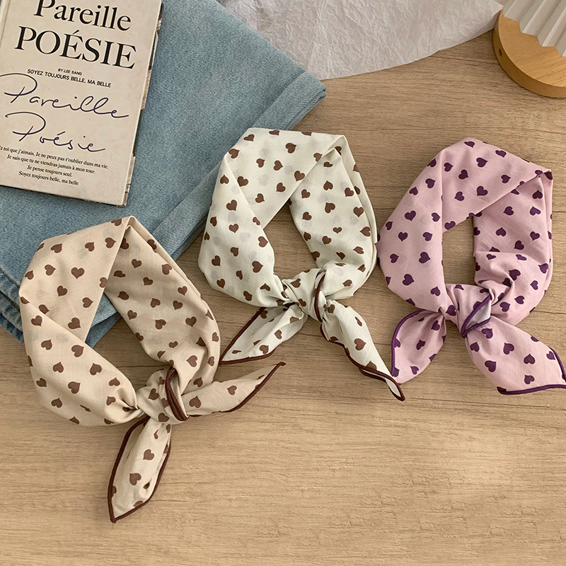 Pañuelo de seda Pañuelo cuadrado de algodón con lunares de alta calidad, bufanda decorativa de todo fósforo para mujer, pañuelo en la cabeza, bufanda delgada, chal pequeño