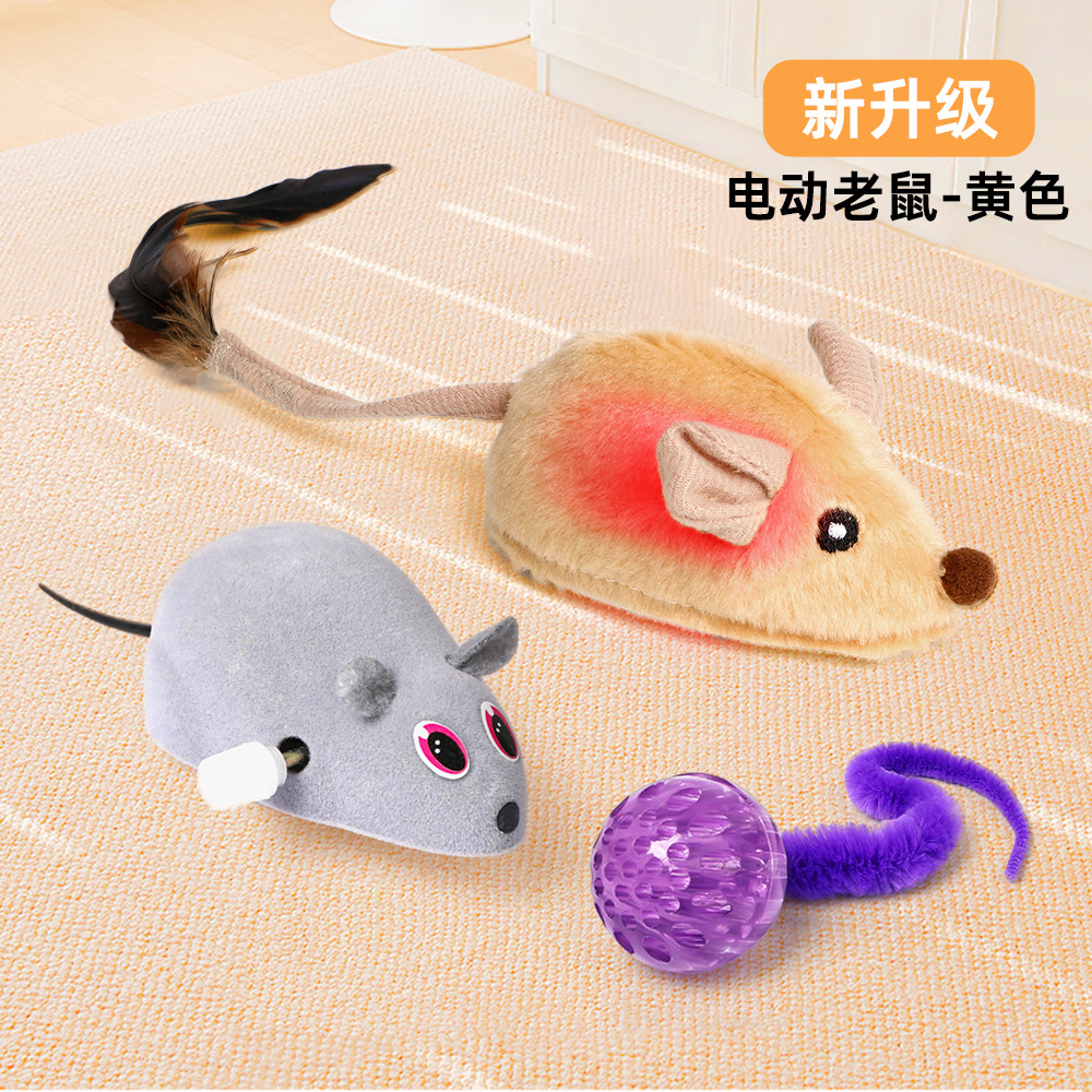 Juguetes eléctricos para gatos, ratones de peluche, ratones de inducción inteligente, juguetes para gatos