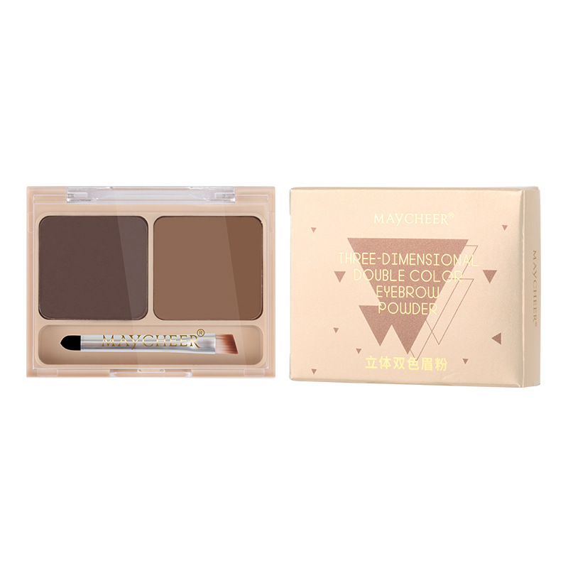 Meixian polvo de cejas para niños a prueba de agua para mujeres, anti sudor, no decoloración, lápiz de cejas rojas de red natural y duradero, polvo de cejas de doble efecto para principiantes image 5