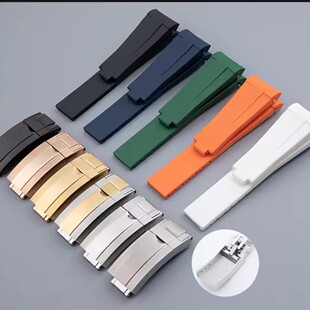 Rolex Green Water Ghost Explorer Black Gmt Daytona Yacht Silicone Watch Strap Silicone Bracelet 20mm