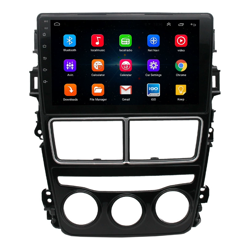 Подходит для Toyota Vios 2018 Android умная навигация GPS, камера заднего вида, MP3/MP5, Bluetooth, всё-в-одном