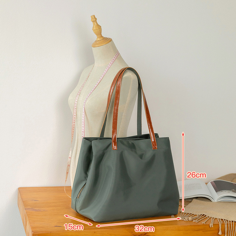 Women's Large Capacity Nylon Oxford Tote Bag, Casual Versatile Shoulder Bag, Trendy Canvas Handbag - Thumbnail 8